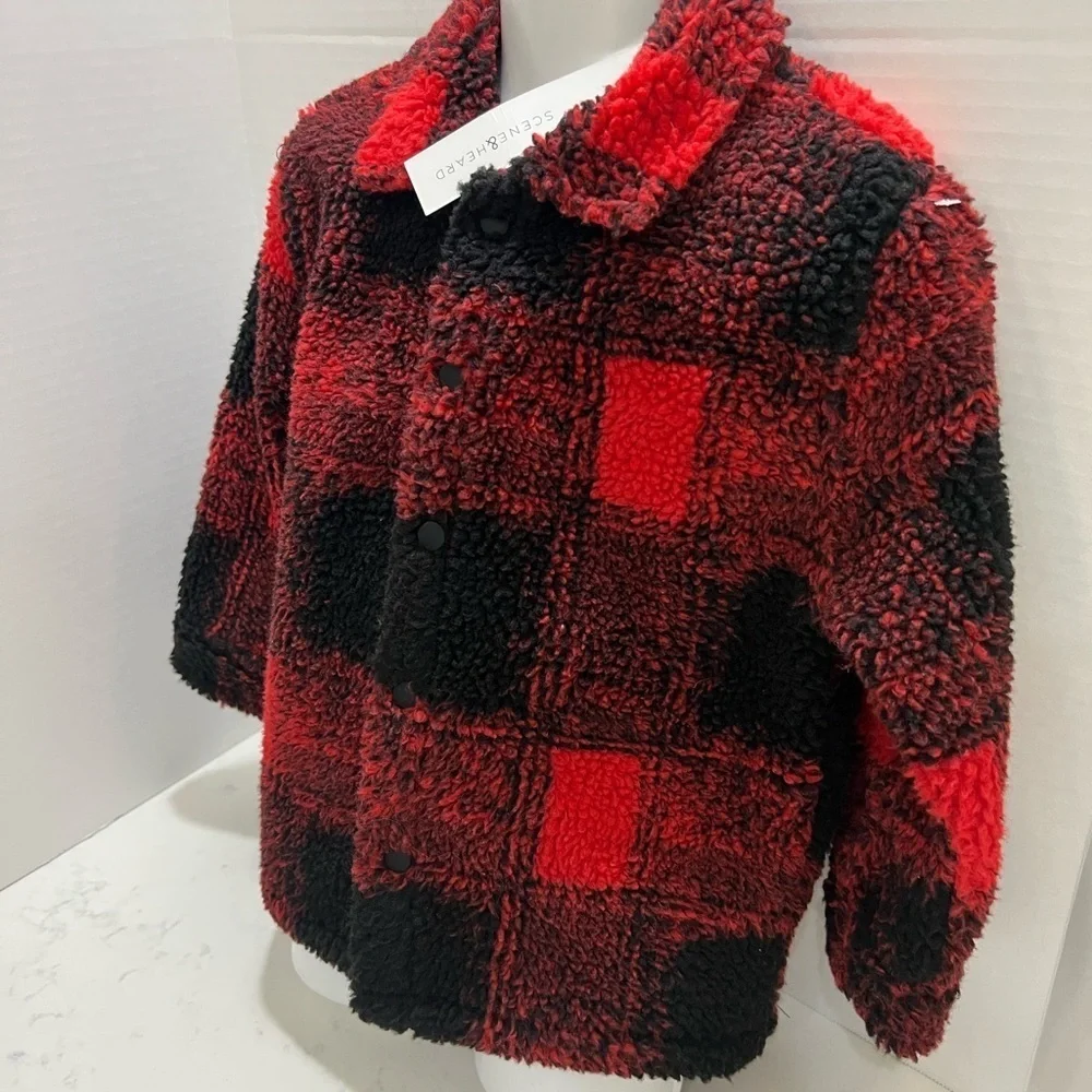 Kids Red and Black Checkered Jacket